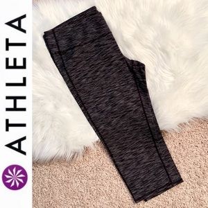 Athleta Black Space Dye Capri/Crop Leggings 🏃‍♀️